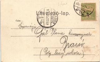 1905 Budapest I. Alagút utca, omnibusz Odol reklámmal, gyógyszertár, dohány és szivar bolt, Reisz A....