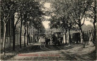 1907 Budapest XVI. Rákosszentmihály, Kossuth Lajos utca, lóvasút (EK)