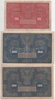 Lengyelország 1919. 20M + 100M (2x) T:F-VG Poland 1919. 20 Marek + 100 Marek (2x) C:F-VG