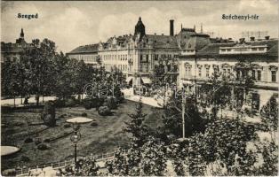 Szeged, Széchenyi tér, villamos. Pető Ernő kiadása