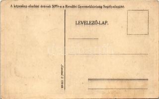 Rendőri Gyermekbíróság Segélyalap propagandalapja, 8-as villamos / Hungarian charity propaganda card...