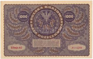 Lengyelország 1919. 1000M "II AG 231,769" T:VF Poland 1919. 1000 Marek "II AG 231,769...