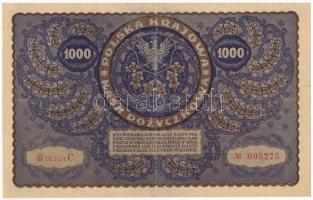 Lengyelország 1919. 1000M "III C 0005275" T:F Poland 1919. 1000 Marek "III C 0005275&...