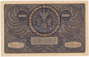 Lengyelország 1919. 1000M "III AA 105446" T:F Poland 1919. 1000 Marek "III AA 105446&...