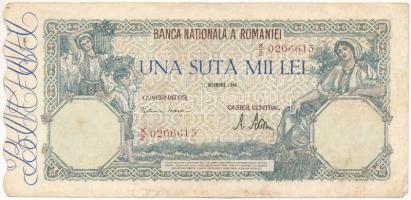 Románia 1946. október 21. 100.000L T:F erős papír Romania 1946. October 21st 100.000 Lei C:F strong paper Krause P#58