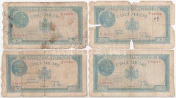 Románia 1941-1945. 500L-10.000L (8xklf) T:F-G Romania 1941-1945. 500 Lei - 10.000 Lei (8xdiff) C:F-G