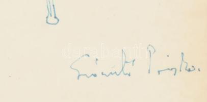 Szántó Piroska (1913-1998): Csak nem haragszik meg ezért drága Géza? Színes tus, toll, papír, jelezv...