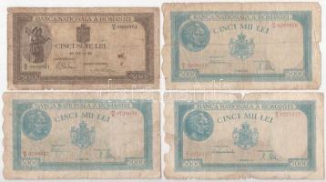 Románia 1940-1946. 500L-100.000L (8xklf) T:F-G
Romania 1940-1946. 500 Lei - 100.000 Lei (8xdiff) C:...