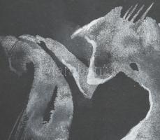 Gábor Jenő (1893-1968): Fantom. Fedőfehér, fotókarton. Jelezve jobbra lent. Üvegezett fakeretben. Há...