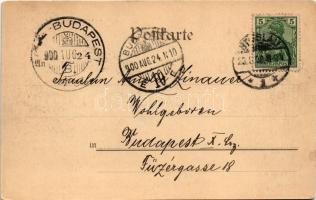 1900 Wroclaw, Breslau; Tauenzien Platz / square, horse-drawn tram