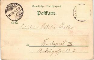 Górowo Ilaweckie, Landsberg; Villa Hirschwinkel, Töpferteich, Kaisl. Postamt, Rathhaus / villa, lake...