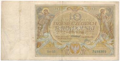 Lengyelország 1929. 10Zl T:F Poland 1929. 10 Zlotych C:F Krause P#69