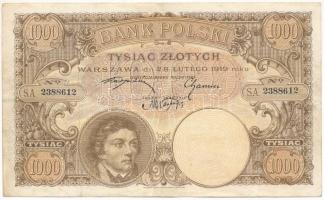 Lengyelország 1934. (1919) 1000Zl T:F Poland 1924. (1919) 1000 Zlotych C:F Krause P#59