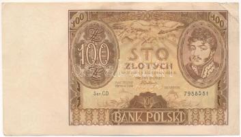 Lengyelország 1934. 100Zl T:F szép papír Poland 1934. 100 Zlotych C:F nice paper Krause P#75