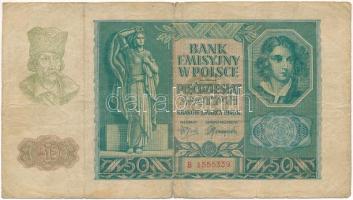 Lengyelország / Német megszállás 1940. 50Zl T:VG Poland / German occupation 1940. 50 Zlotych C:VG