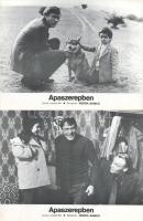 cca 1989 előtt készült, ,,Apa szerepben" című szovjet film jelenetei és szereplői, 6 db produkciós filmfotó (vitrinfotó, lobbyfotó) nyomdatechnikával sokszorosítva kartonpapírra, egyoldalas nyomással, a használatból eredő (esetleges) kisebb hibákkal, 18x24 cm