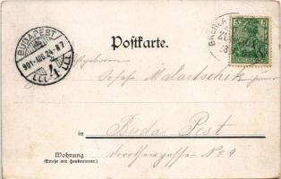 1901 Klodzko, Glatz; Am Stadtbahnhof / railway station, Hotel and Cafe Ross (EB)