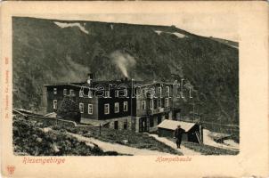 Karkonosze, Krkonose, Riesengebirge; Hampelbaude / Schronisko Strzecha Akademicka / mountain rest house (small tear)