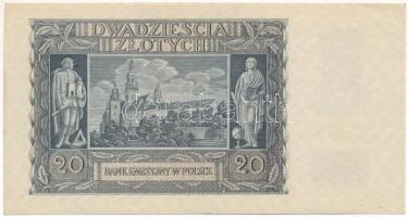 Lengyelország / Német megszállás 1940. 20Zl T:VF Poland / German Occupation 1940. 20 Zlotych C:VF Kr...