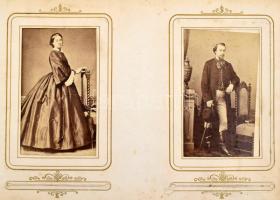 cca 1860-1870 Borsos és Doctor műtermében készült vizitkártya gyűjtemény. Összesen 41 db, részben fe...