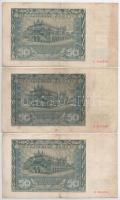 Lengyelország / Német megszállás 1941. 50Zl "B", "C", "D" (3xklf) T:F ...