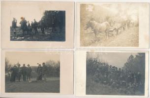 7 db régi vadász fotó képeslap / 7 pre-1945 photo postcards of hunters