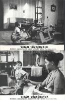 cca 1979 előtt készült, ,,Vidám történetek" című szovjet film jelenetei és szereplői, 11 db vintage produkciós filmfotó (vitrinfotó, lobbyfotó) ezüst zselatinos fotópapíron, a használatból eredő (esetleges) kisebb hibákkal, 18x24 cm