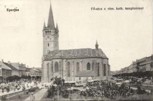 Eperjes market place and church