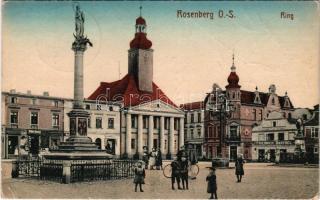 1915 Olesno, Rosenberg; Ring / square, shop of Friedrich Barthel and Peter Gorny (EK)