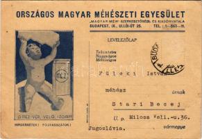 1939 Országos Magyar Méhészeti Egyesület reklámja. Budapest IX. Üllői út 25. / National Hungarian Beekeeping Association advertisement (fa)