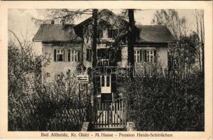 1929 Polanica-Zdrój, Bad Altheide (Klodzko, Kr. Glatz); M. Haase Pension Heide-Schlösschen / hotel (EK)