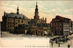 Poznan, Stary rynek i glówna wacha / square, shop of A. Pfitzner