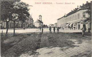 Nagykikinda Franz Joseph square with bookshop (EK)