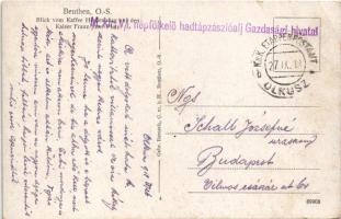 1918 Bytom, Beuthen (Oberschlesien); Blick vom Kaffee Hindenburg auf den Kaiser Franz Josef Platz / ...