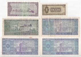 Románia 1966. 1L + 10L + 50L + 100L (3db) T:F közte szép papír, folt
Romania 1966. 1 Leu + 50 Lei +...