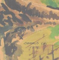 Derszig Eti (1948-) Sopron, Új utca részlet. Akvarell, papír, üvegezett keretben 30x45 cm