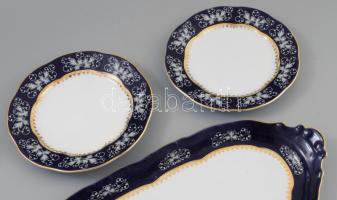 Zsolnay Pompadour szendvicses készlet, jelzett, hibátlan