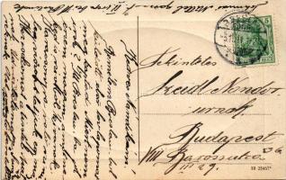 1911 Wroclaw, Breslau; Hauptbahnhof / railway station, automobile