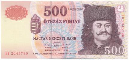 1998. 500Ft "EB 2045796" T:UNC / Hungary 1998. 500 Forint "EB 2045796" C:UNC Adamo F54