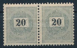 1889 20kr pár, fogazás 12 :11 3/4 (6.000)