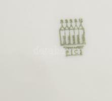 5 db Zsolnay Balatonkenese HM üdülő leveses tányér. Matricás, jelzett ,kopásokkal d: 18 cm