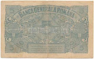 Románia / Német megszállás 1917. 5L 7 jegyű sorozatszám T:F,VG
Romania / German occupation 1917. 5 ...