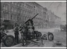 1944-1945-ben készült felvételek Budapest felszabadításának idején, 2 db modern nagyítás, hírügynöks...