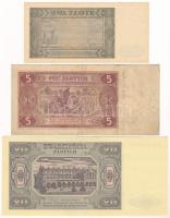 Lengyelország 1948. 2Zl + 5Zl + 20Zl T:AU,F,VF Poland 1948. 2 Zlotych + 5 Zlotych + 20 Zlotych C:AU,...
