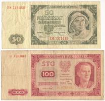 Lengyelország 1948. 50Zl + 100Zl T:VG Poland 1948. 50 Zlotych + 100 Zlotych C:VG