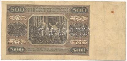 Lengyelország 1948. 500Zl T:F Poland 1948. 500 Zlotych C:F