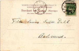 1903 Oslo, Christiania, Kristiania; winter sport field, skiers, tram (EK)