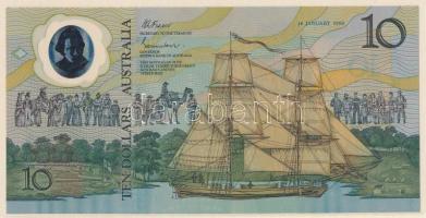 Ausztrália 1988. 10$ "Az európai letelepedés 200. évfordulója" emlékkiadás dátum nélkül, karton dísztokban T:UNC Australia 1988. 10 Dollars "Bicentenary of European Settlement" commemorative issue without date in cardboard display sheet C:UNC Krause P#49