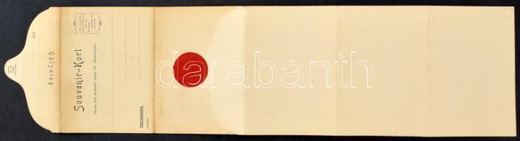 Gällivare-Malmberget. Souvenir-Kort / 5-tiled folding leporellocard: railway station, train