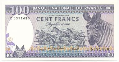 Ruanda 1982. 100Fr T:UNC Rwanda 1982. 100 Francs C:UNC Krause P#18